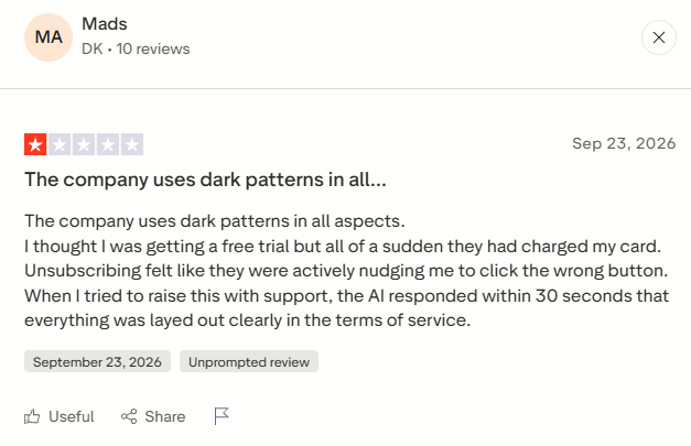Trustpilot Semrush review 3